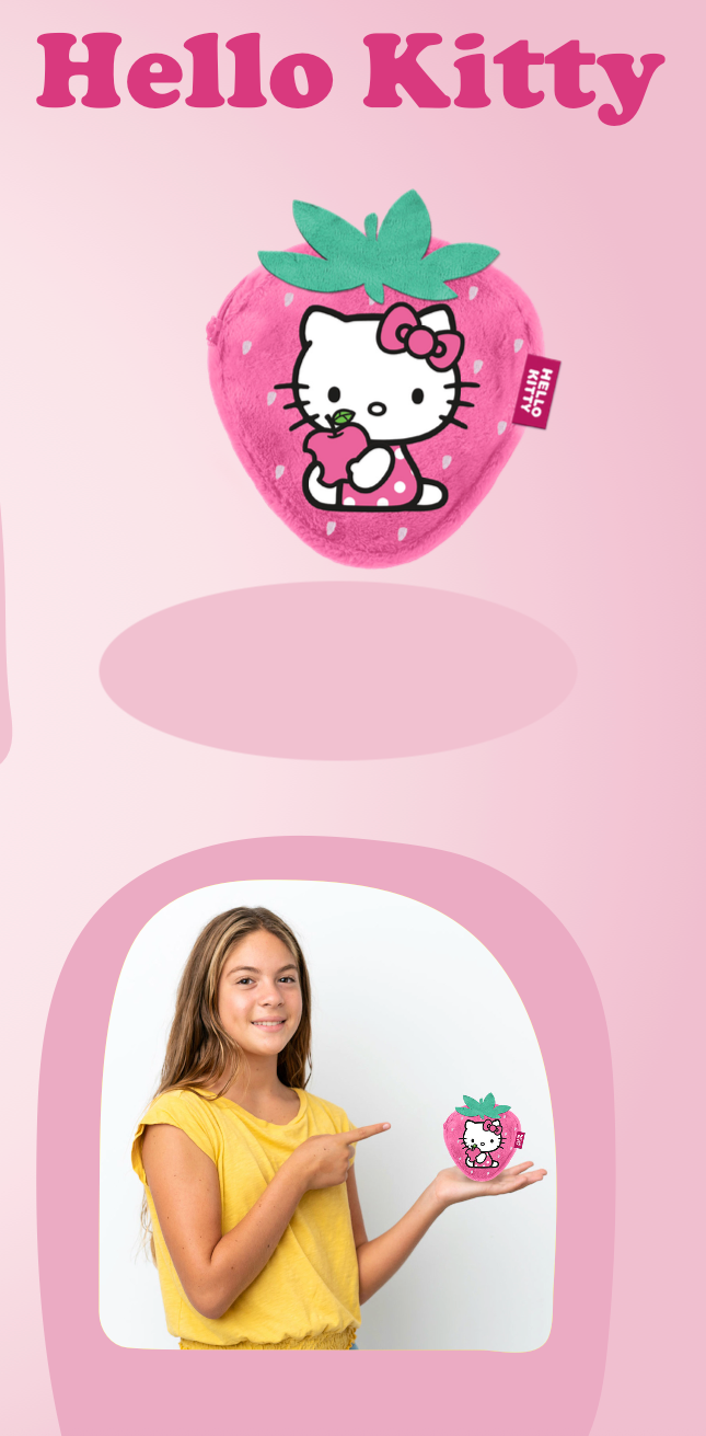 HELLO KITTY - Strawberry - Fur Coin Purse '12x11x2cm'