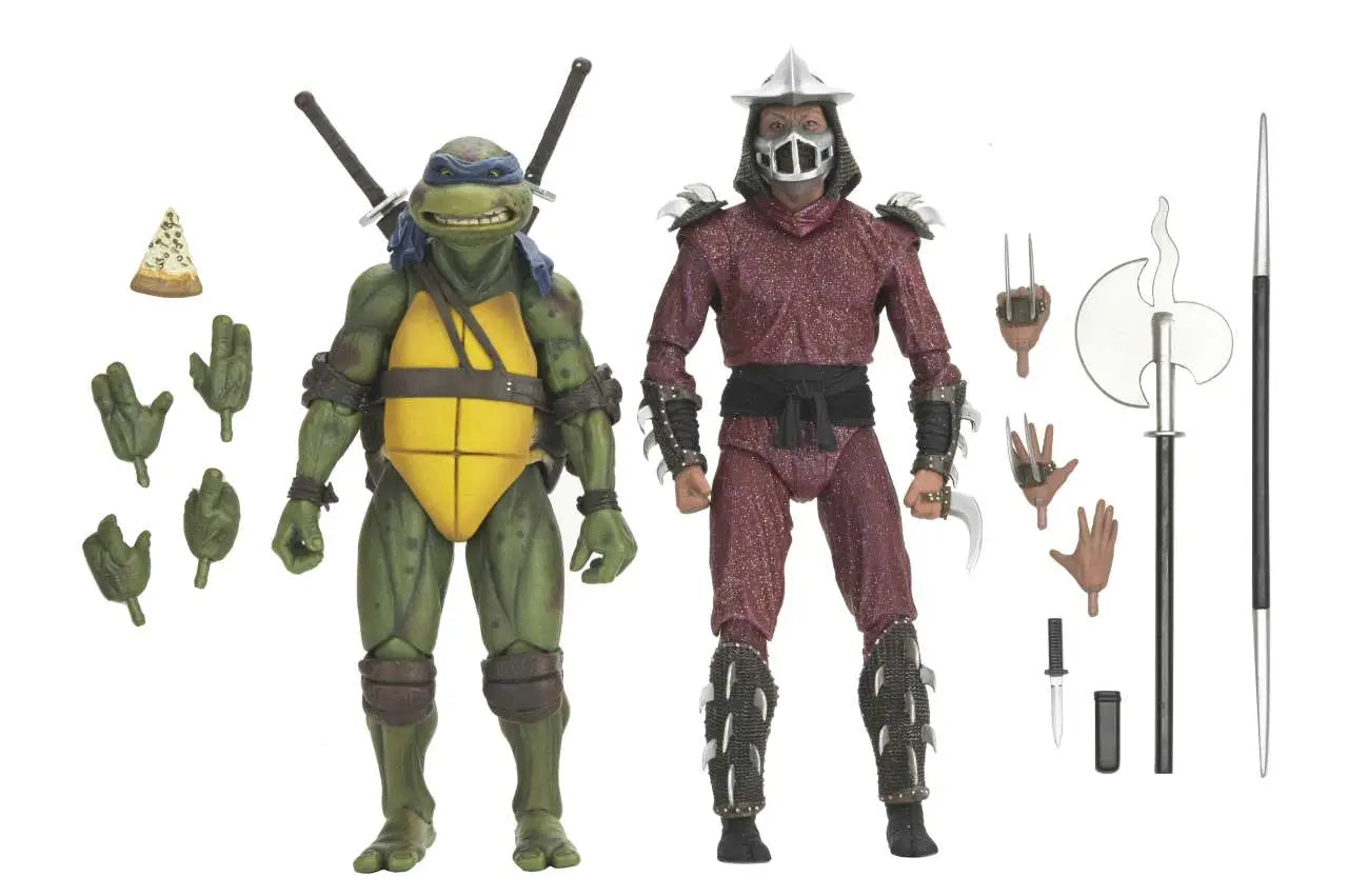 TMNT 1990 ROOF TOP BATTLE SHREDDER VS LEO 2-PACK AF