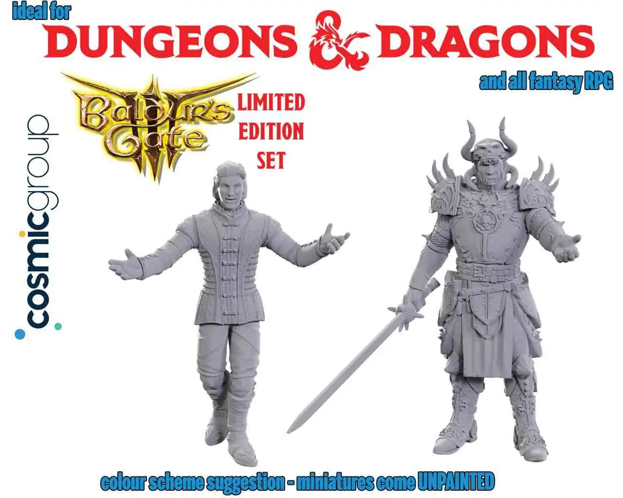 DUNGEONS & DRAGONS - NOLZUR MARVELOUS MINIATURES - SPECIAL EDITION BALDUR GATE 3 — SAREVOK ANCHEV & RAPHAEL