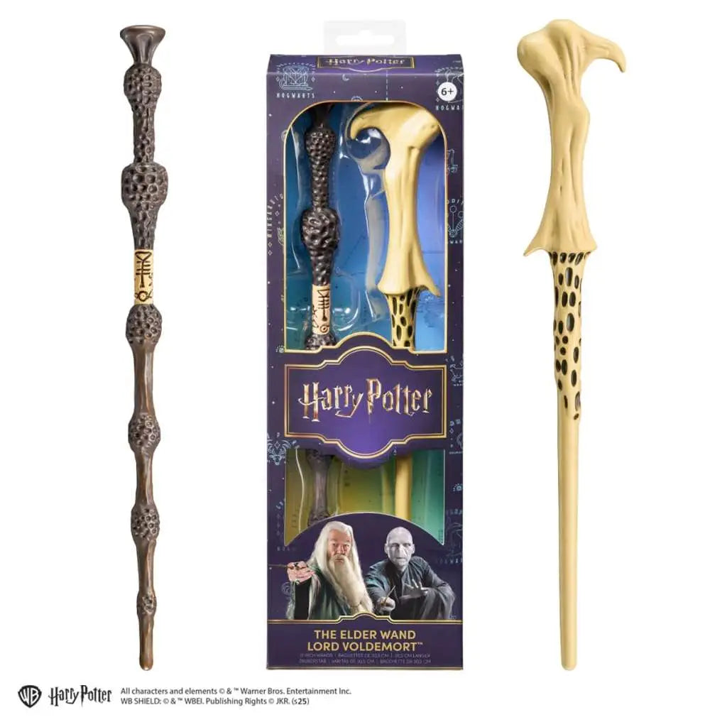 HARRY POTTER THE ELDER AND LORD VOLDEMORT ROLE PLAY PVC 2 PACK WANDS