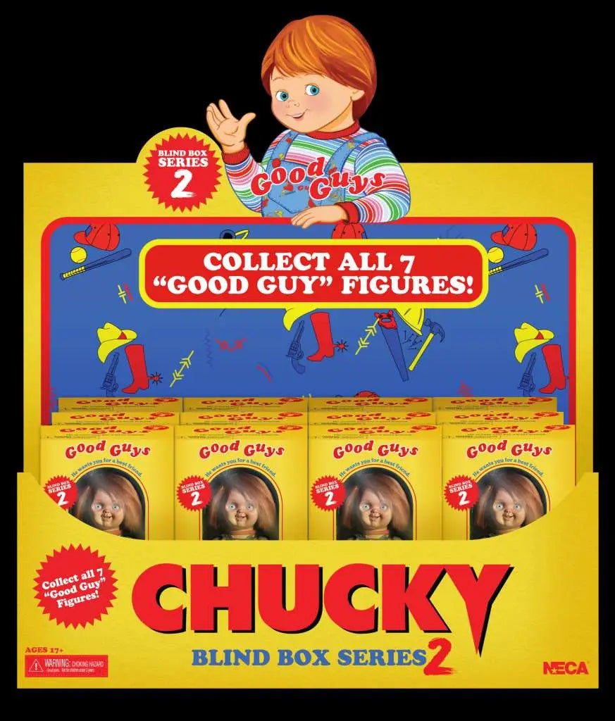 CHUCKY GOOD GUY SERIES 2 BLIND BOX 7" FIGURE DISPLAY (12)