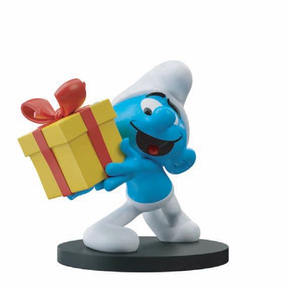 SMURFS JOKEY WITH GIFT RESIN FIGURE