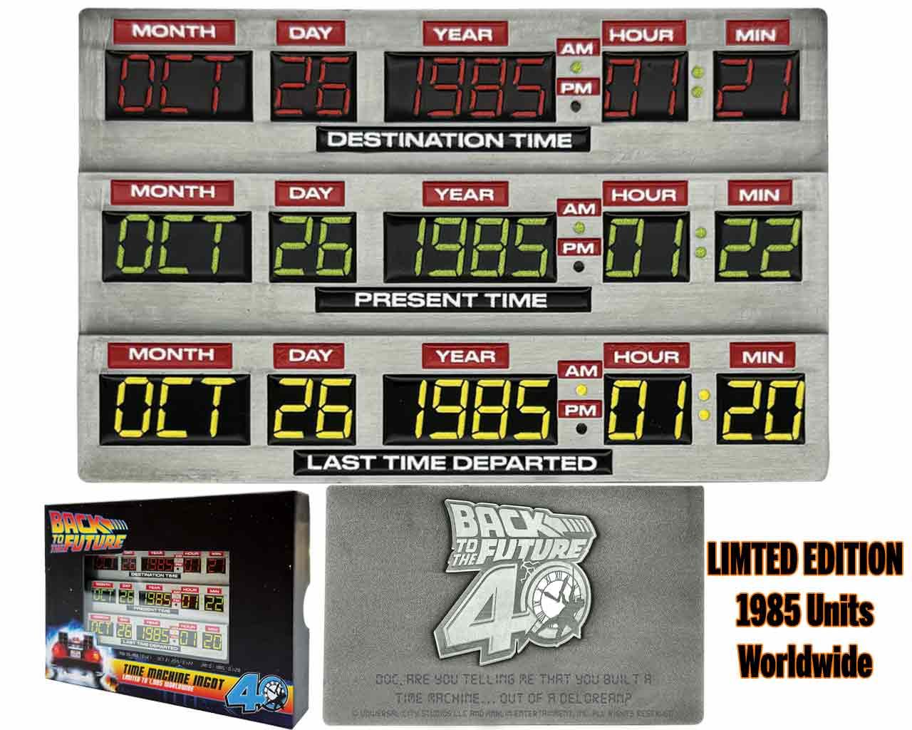 BACK TO THE FUTURE TIME CIRCUIT LIMTED EDITION METAL INGOT