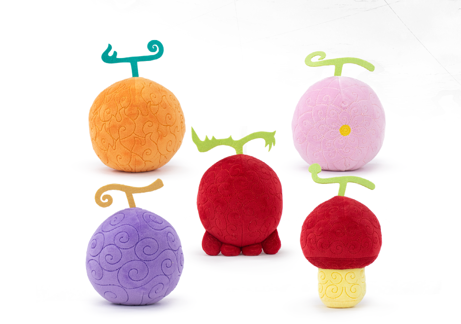 ONE PIECE - Fruits - Assortment of 5 Plush 7inch