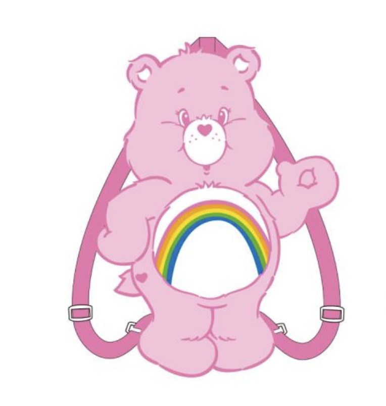 CAREBEAR - Cheer Bear - Plush Backpack- 30x17x11cm