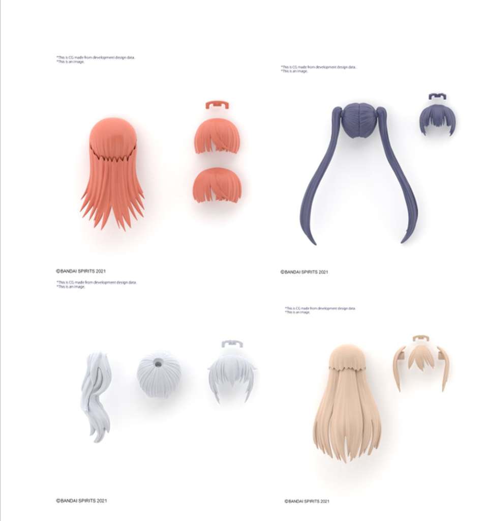 30MS Option Hairstyle Parts Vol.7 All 4 Types Long Hair 2