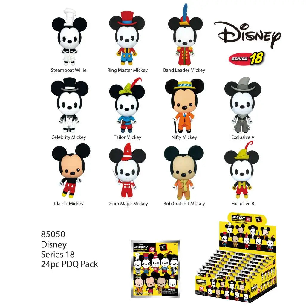 DISNEY MICKEY THROUGH THE YEAR BAG CLIP BLIND BOX DISPLAY (24)