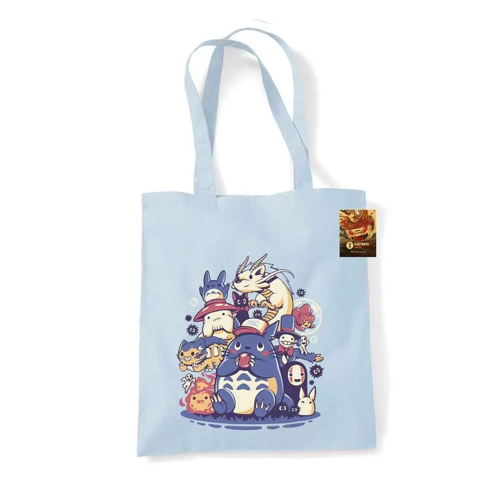 ILLUSTRATED SPIRITED CREATURES TOTE BAG