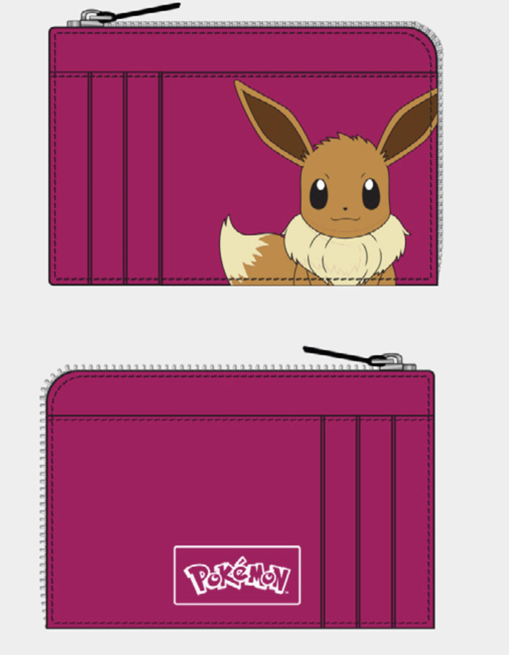 POKEMON - Evoli - Porte-Cartes Fushia