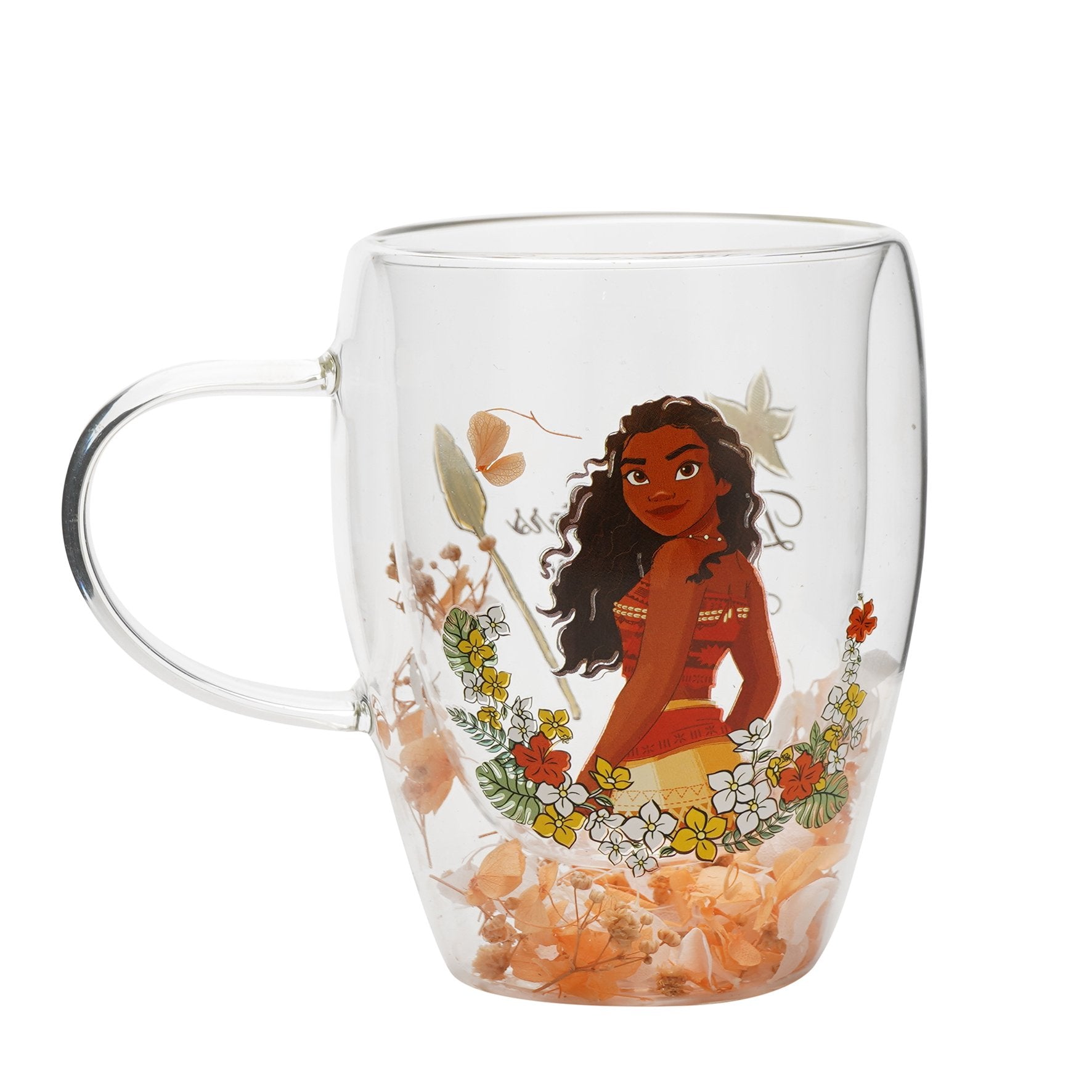 DISNEY PRINCESS - Moana - Glass with Dried Flowers 10oz