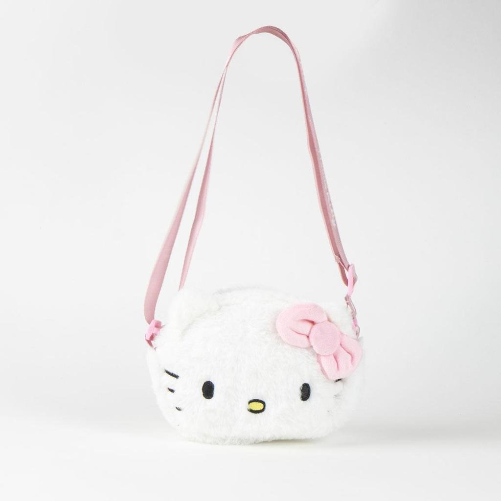 HELLO KITTY - Head - Plush Shoulderbag - 17x14x4cm