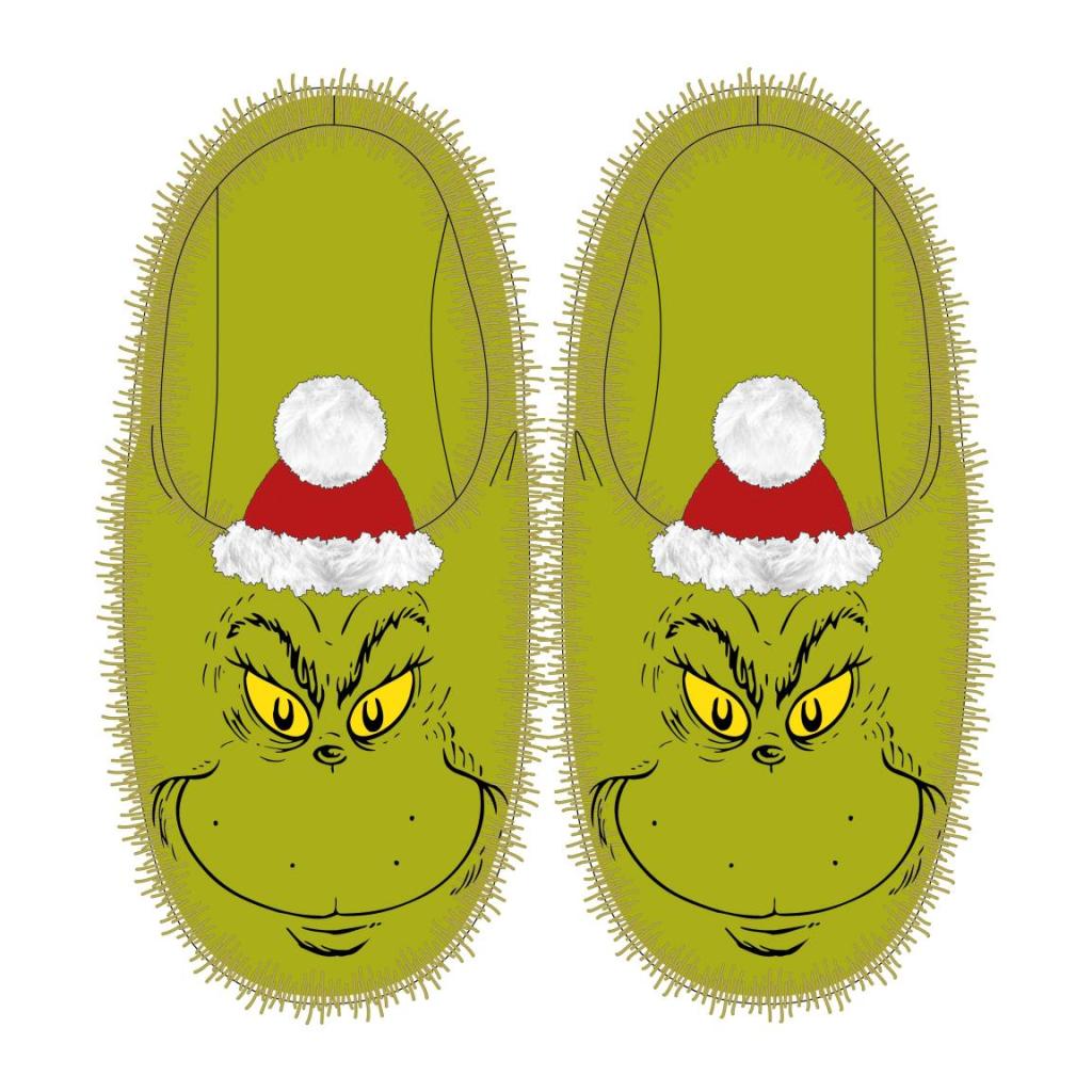 GRINCH - Xmas - Head - Slippers - S UK 6,5/7
