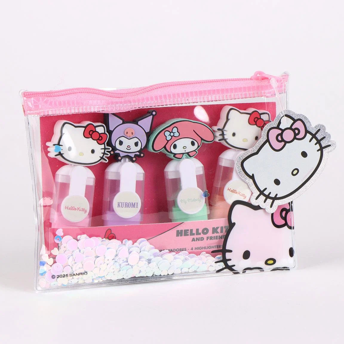 HELLO KITTY & Friends - Pack of 4 mini Highlighters "head"