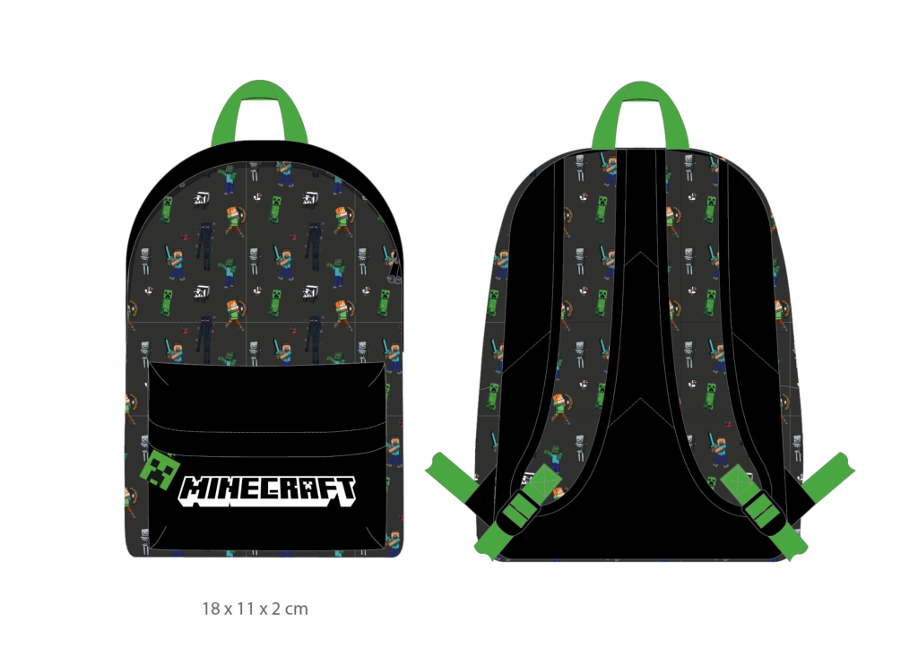 MINECRAFT - 1 Compartment BackPack '18x11x2cm'