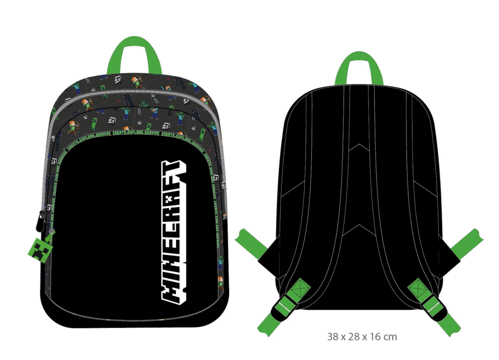 MINECRAFT - 2 Compartments BackPack '38x28x16cm'