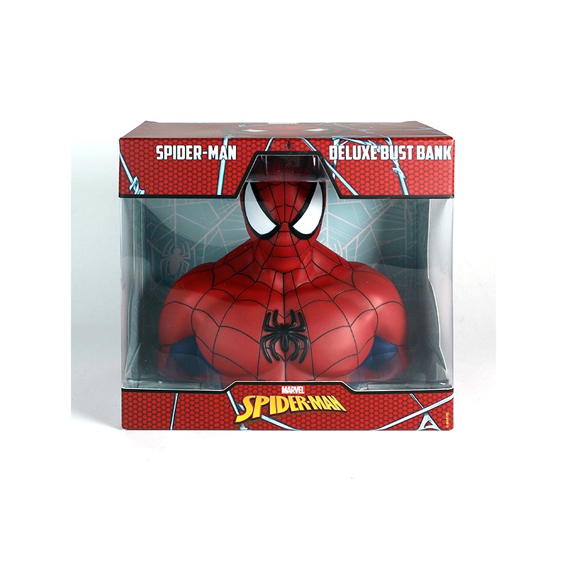 MARVEL - Tirelire Boite Blister - Spider-man Bust 20 cm