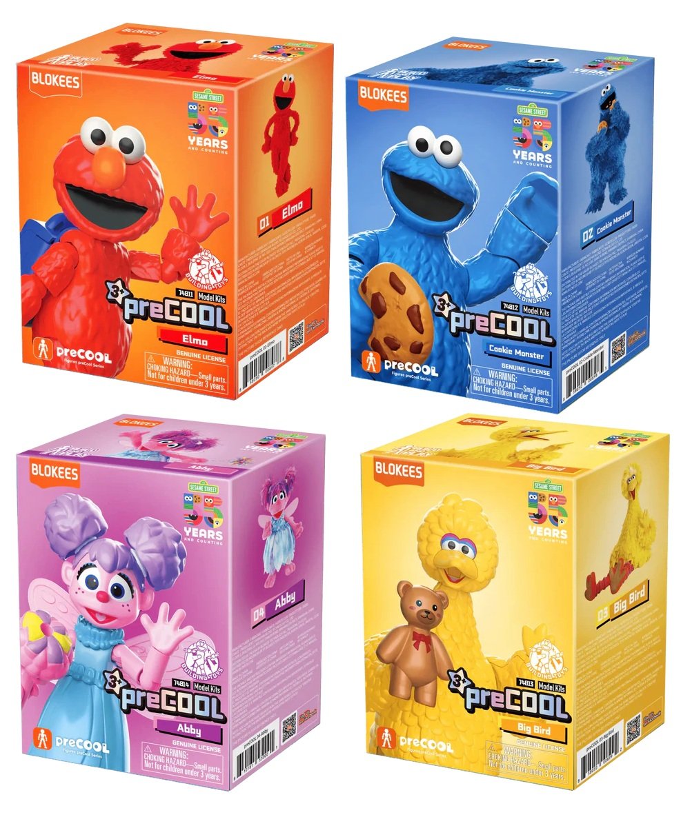 SESAME STREET - Assortment 01 - Model Kit Blokees Display 8 pc