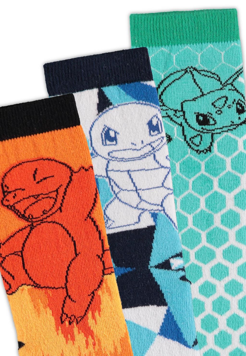 POKEMON - Vibrant - Pack de 3 Paires de Chaussettes (T39-42)