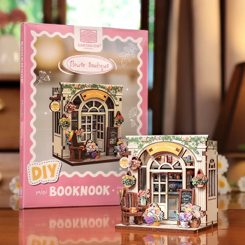 MINI BOOK NOOK KIT - DIY- Flower Boutique - With Magnets