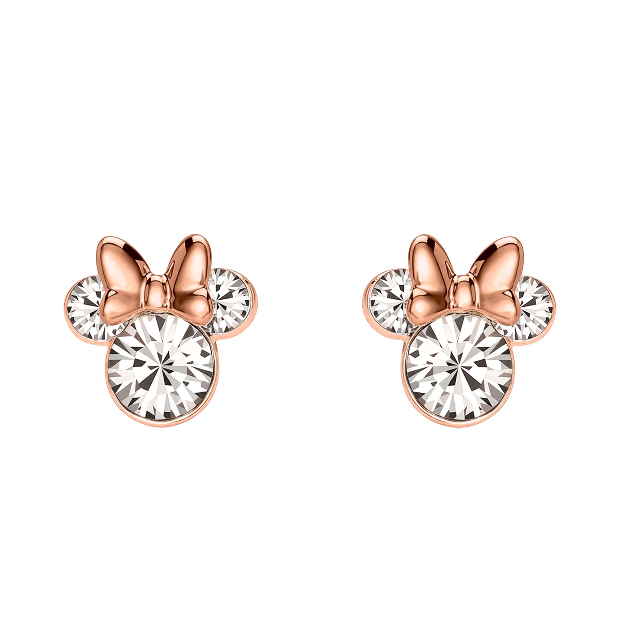 MINNIE - Pair of Stud Earrings - Silver Plated Brass