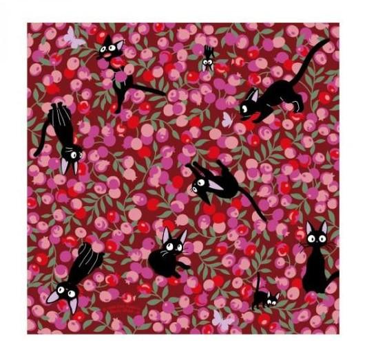 KIKI LA PETITE SORCIERE - Jiji & Fleurs - Papier Chiyogami 15x15cm