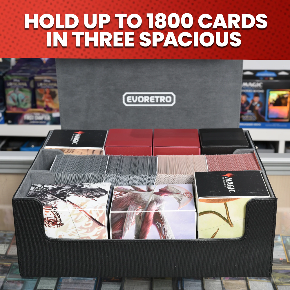EVORETRO - Magnetic card deck storage holding 1800pcs