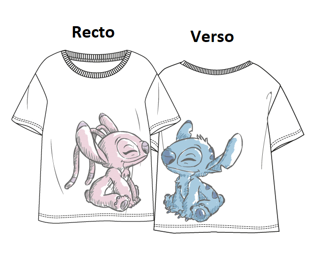 LILO & STITCH - Stitch & Angel - Unisex T-Shirt White (M)