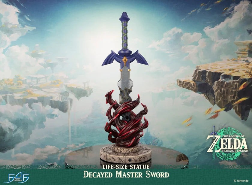 ZELDA TEARS OF THE KINGDOM - Decayed Master Sword - Statue 1/1 71cm