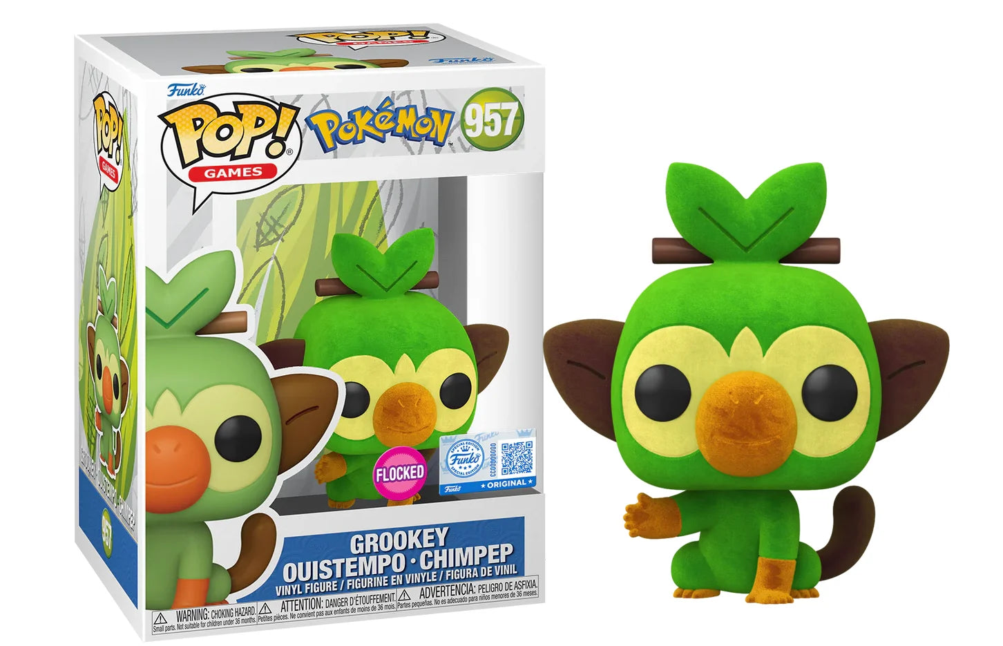 POKEMON - POP Games N° 957 - Grookey (Flocked)