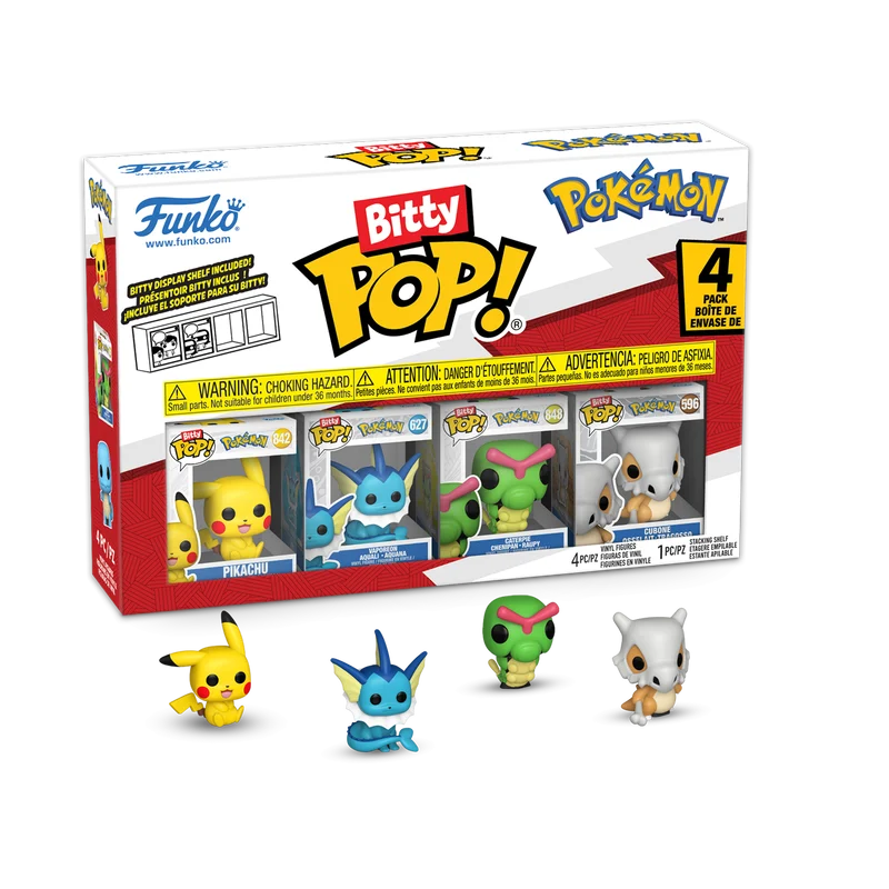 POKEMON - Bitty Pop 4 Pack 2.5cm - Pikachu