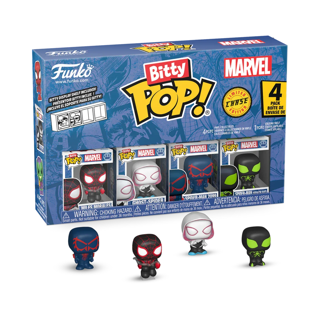 SPIDER-MAN - Bitty Pop 4 Pack 2.5cm - Miles Morales