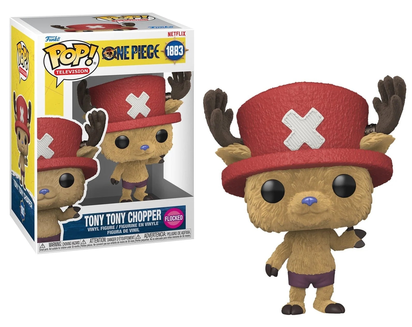 ONE PIECE NETFLIX - POP TV N° 1883 - Chopper (Flocked)