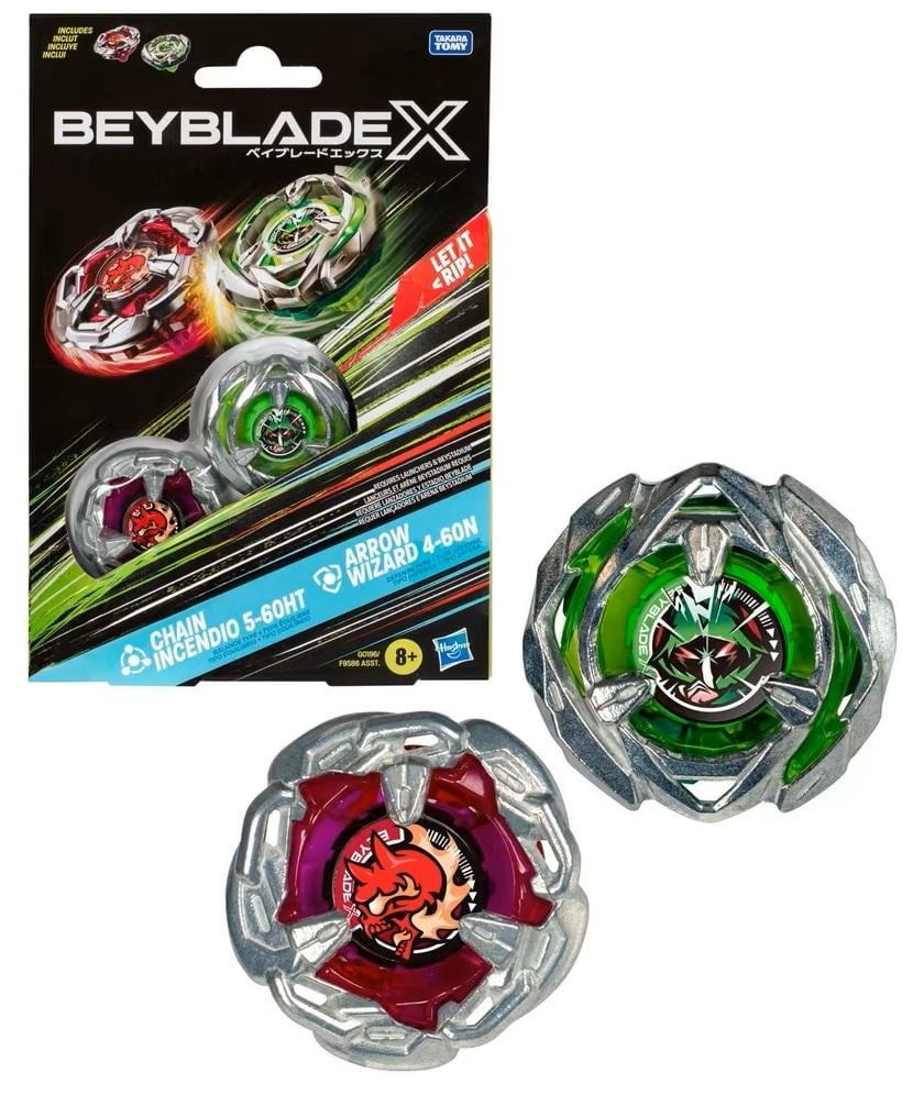 BEYBLADE X - Chain Incendio 5-60HT & Arrow Wizard 4-60N Dual Pack