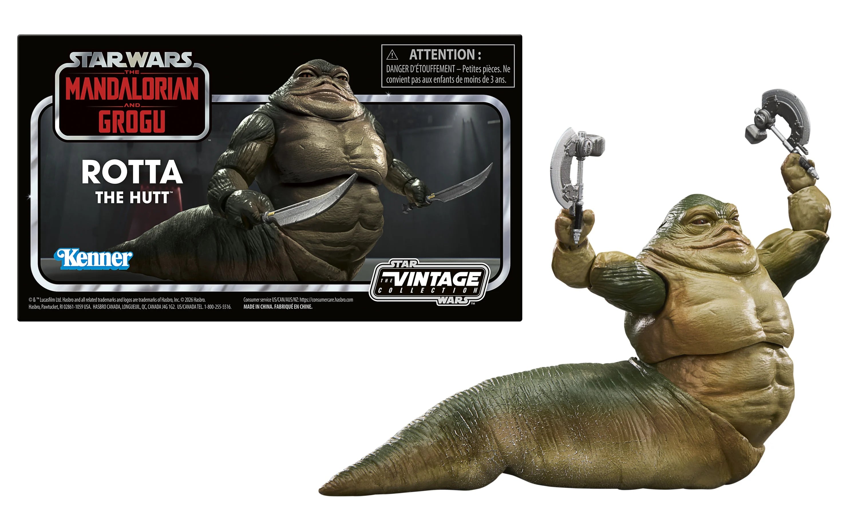 THE MANDALORIAN & GROGU -Rotta the Hutt -Fig. Vintage Collection 9.5cm