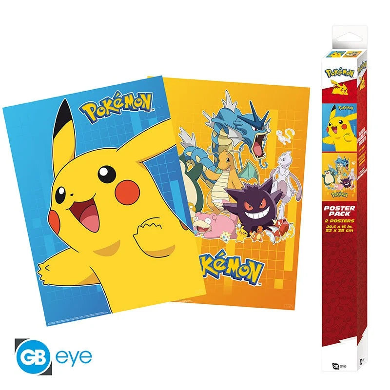 POKEMON - Colourful Characters - Set 2 posters '52x38'