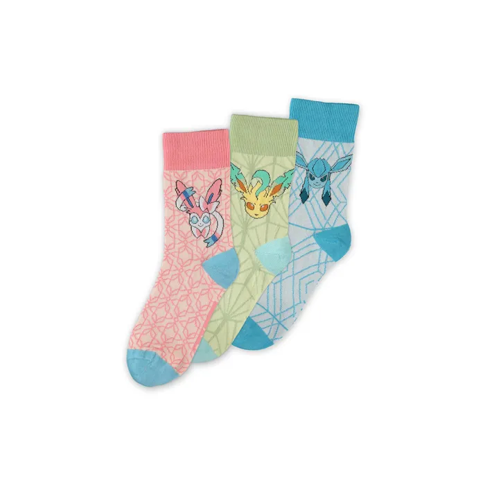 POKEMON - Evoli Evolution II -Pack de 3 paires de chaussettes (T35-38)