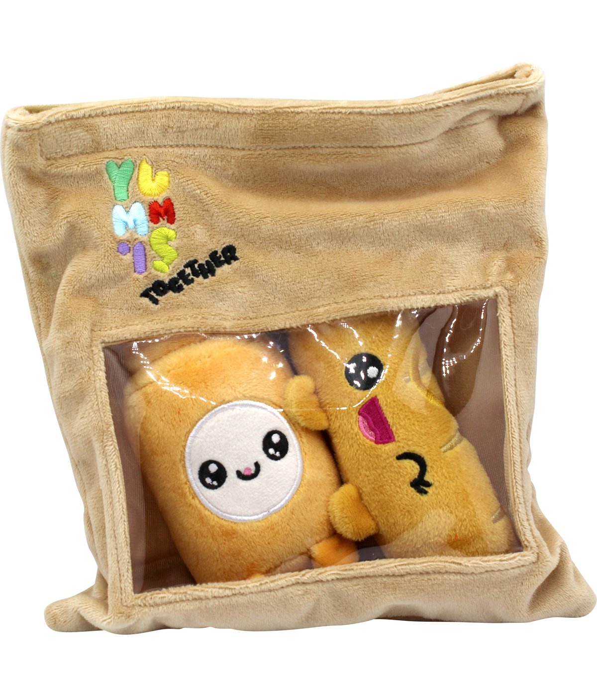 YUMMIES - Bratwurst & Mustard - 2 plush 15cm in plush bag 21x21cm