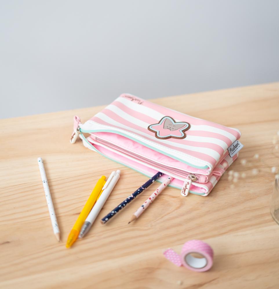 PUSHEEN - Rose Collection - Triple Pencil Case