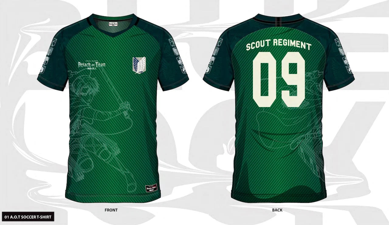 ATTACK ON TITAN - Scout Regiment 09 - Soccer Jersey Men (XXL)