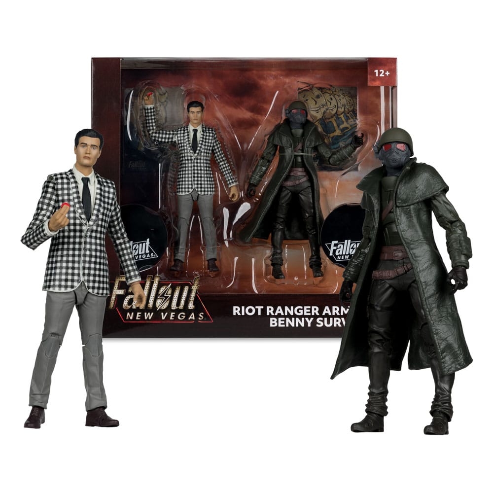 FALLOUT NEW VEGAS - Riot Ranger Armor & Benny - 2 Figure Set 18cm