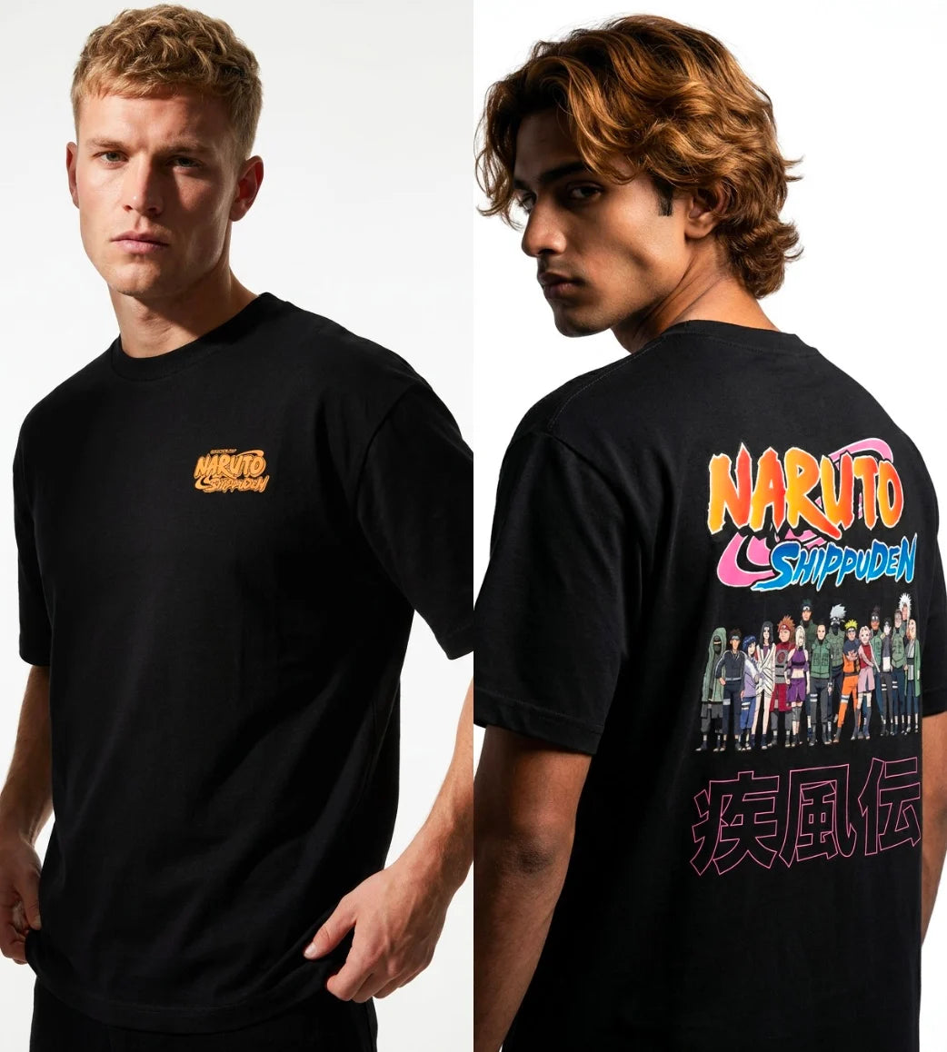 NARUTO SHIPPUDEN - Characters Konoha - T-Shirt Oversize Men (S)