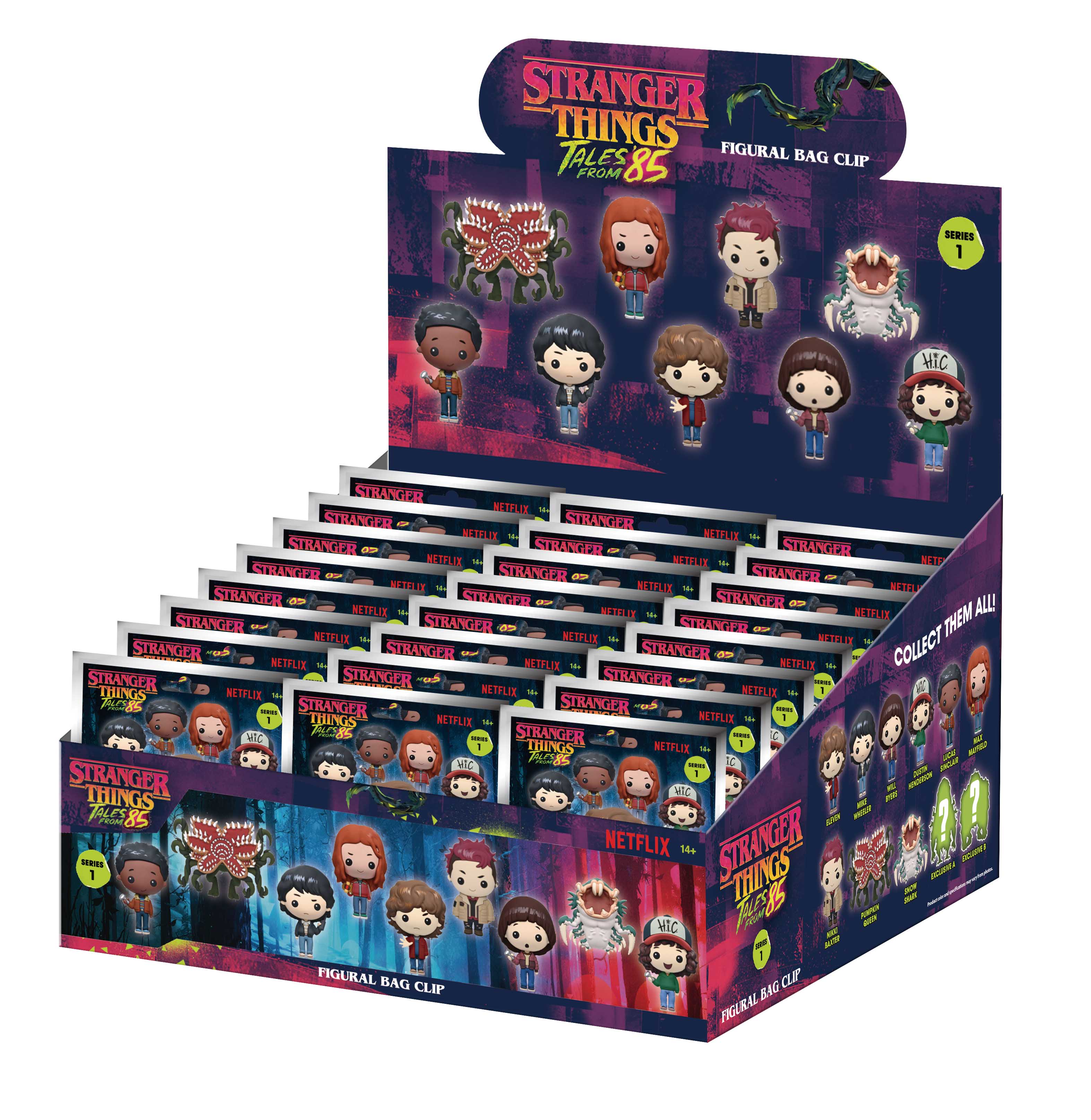 STRANGER THINGS TALES 85 - Series 1 -3D Foam Bag Clip (Display 24 Pcs)