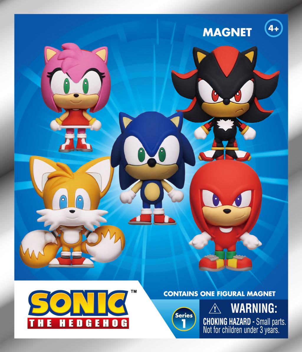 SONIC - Serie 1 - 3D Foam Magnets in blind bags (Display 12 Pcs)