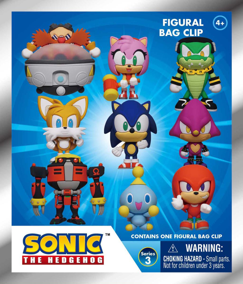 SONIC - Series 3 - 3D Foam Bag Clip (Display 24 Pcs)