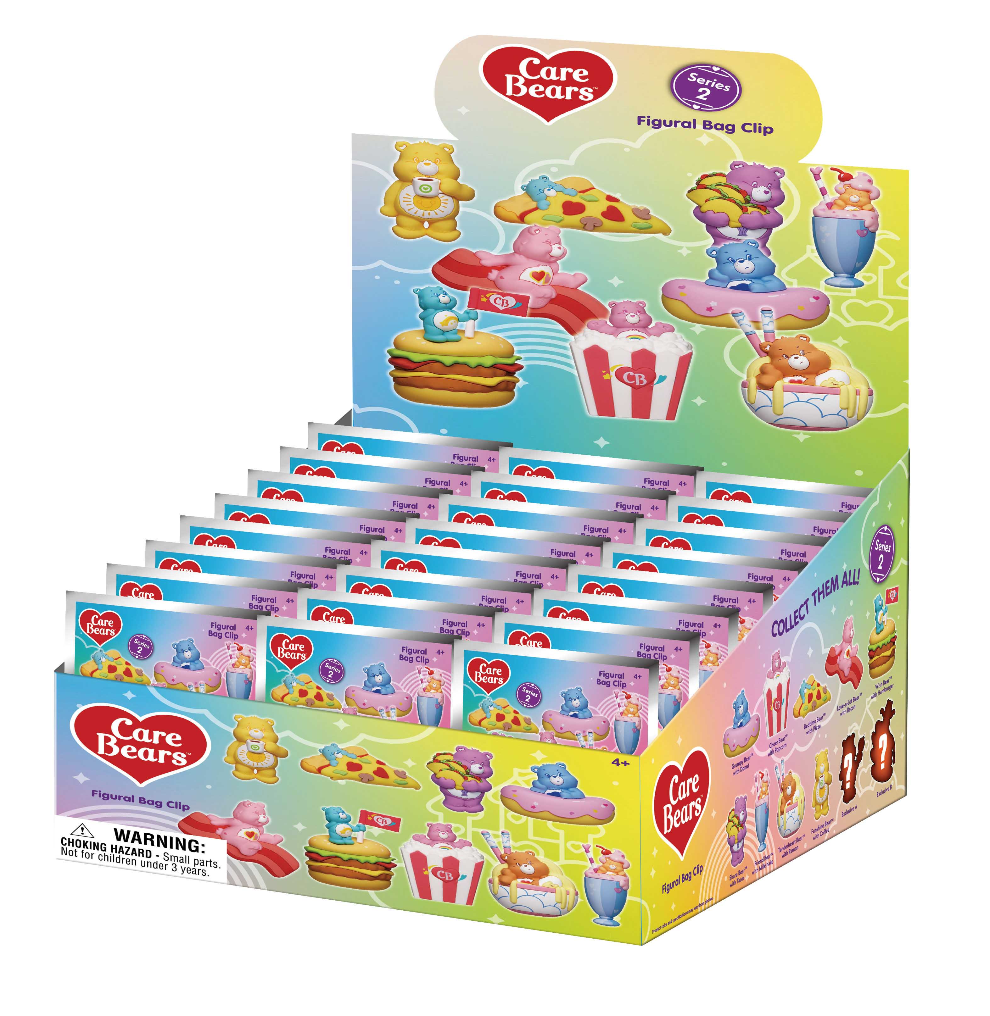 CARE BEARS - Series 2 - 3D Foam Bag Clip (Display 24 Pcs)