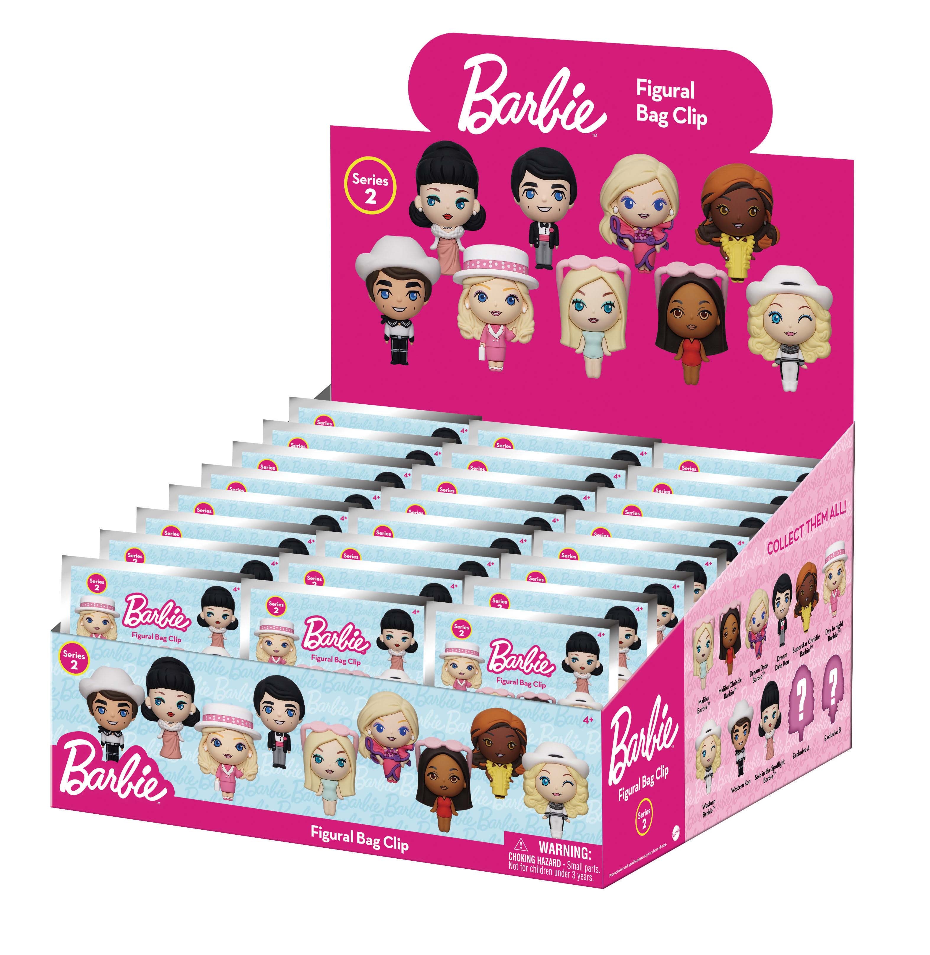 BARBIE - Series 2 - 3D Foam Bag Clip (Display 24 Pcs)