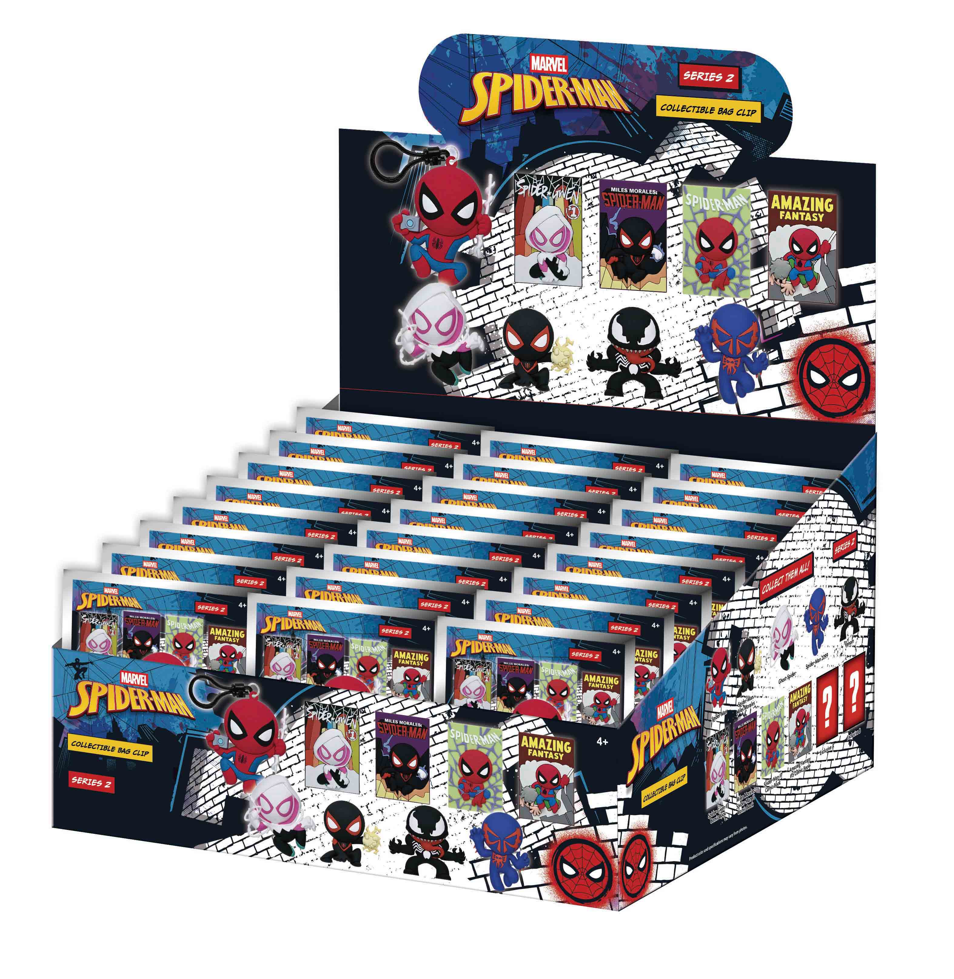 SPIDER-MAN CLASSIC - Series 2 - 3D Foam Bag Clip (Display 24 Pcs)