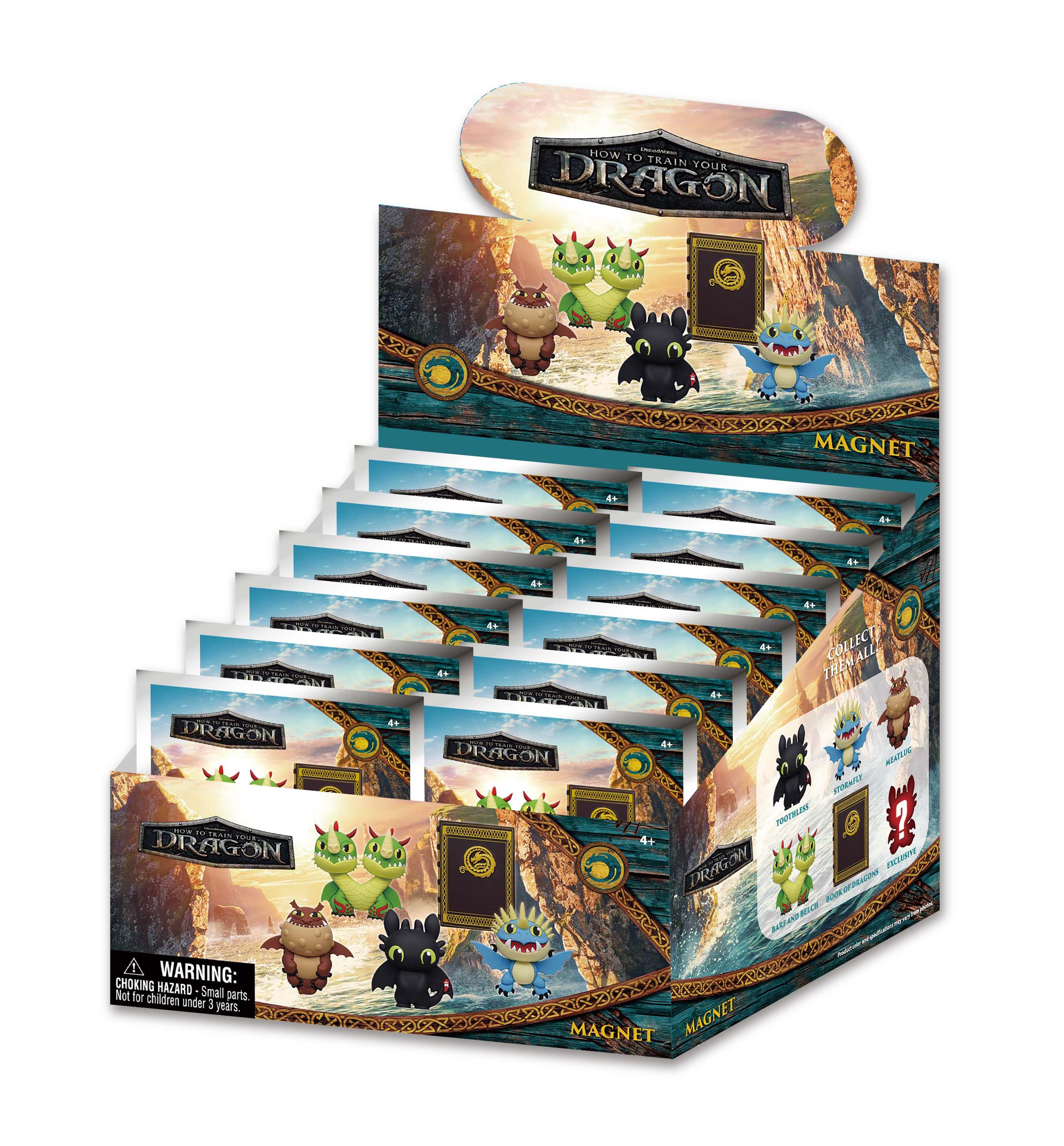 HTTYD - Series 1 - 3D Foam Magnets in blind bags (Display 12 Pcs)