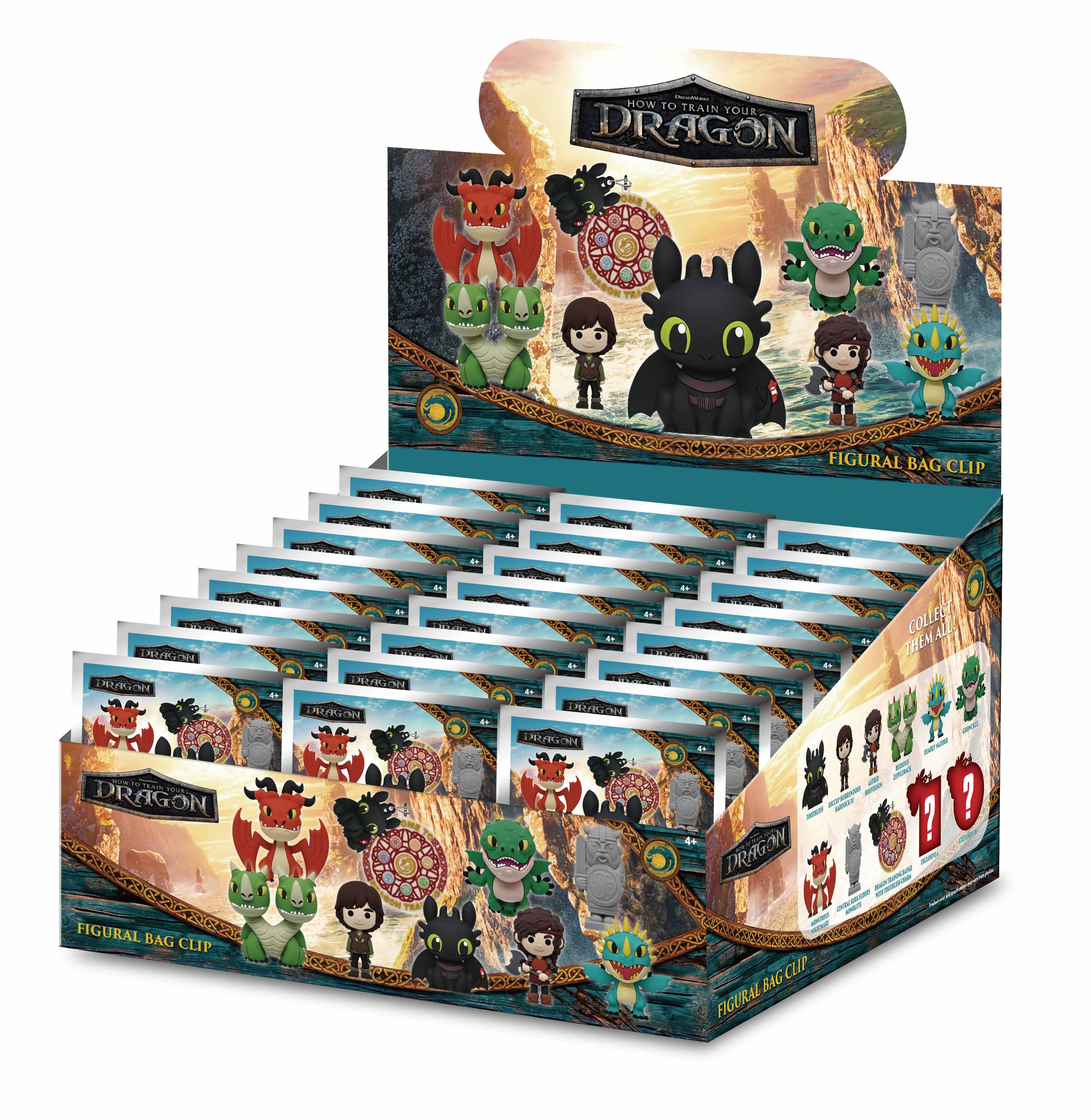 HOW TO TRAIN YOUR DRAGON - Series 2 -3D Foam Bag Clip (Display 24 Pcs)