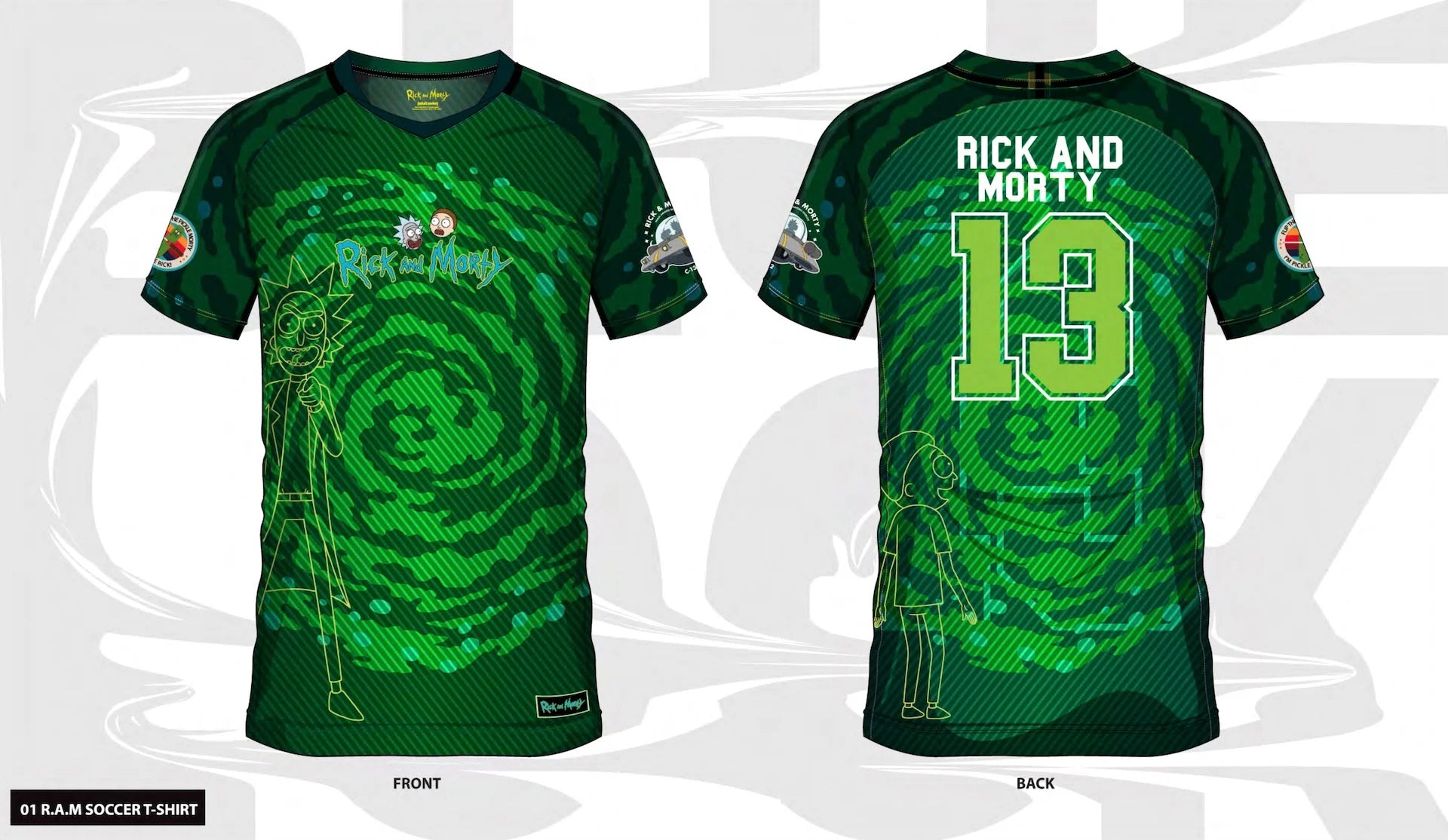 RICK & MORTY - Rick & Morty 13 - Soccer Jersey Men (S)
